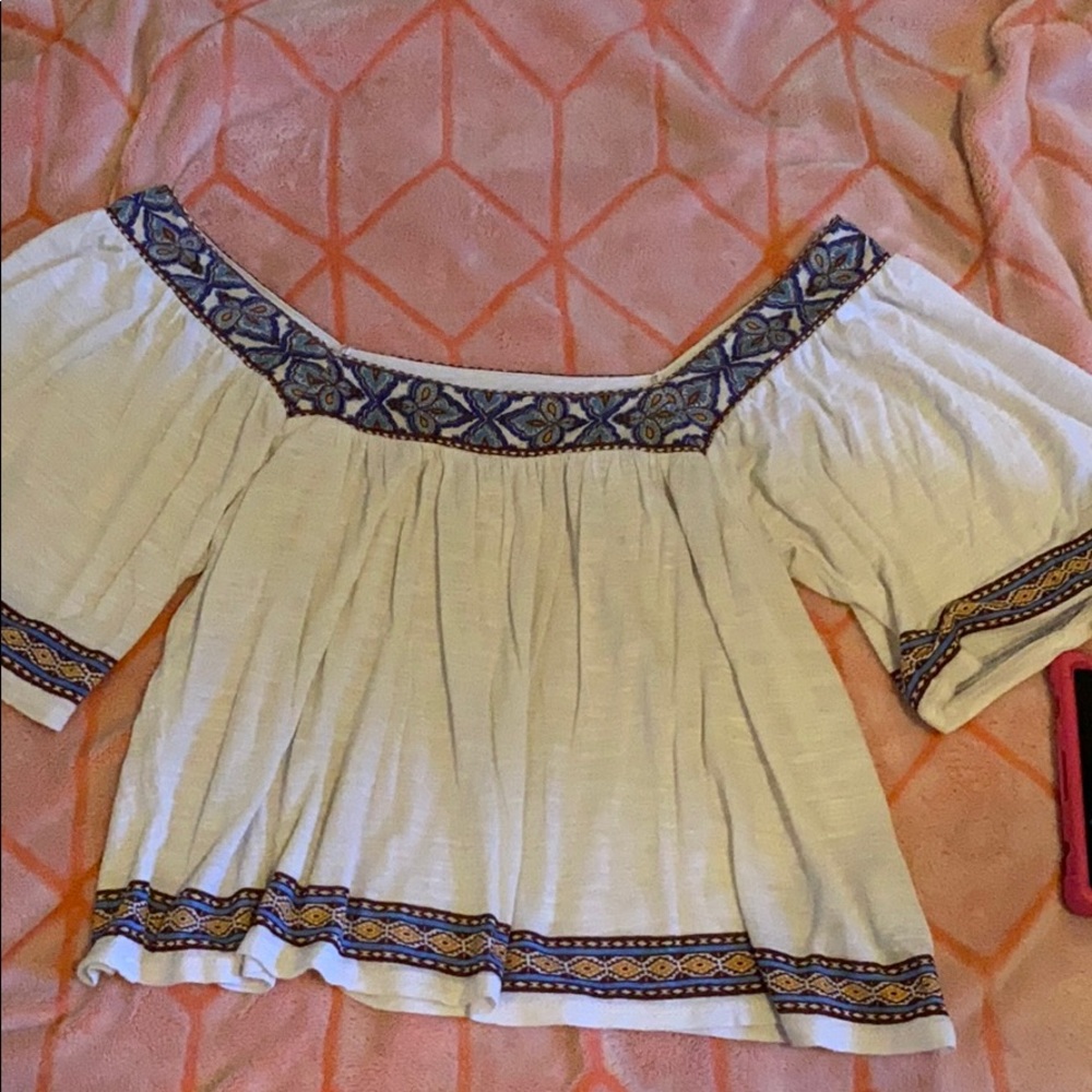 Off the shoulder crop top